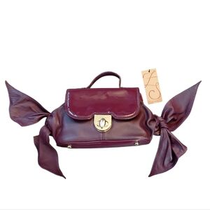 Zac Posen Z-Spoke Purple Patent leather Hand Bag Clutch